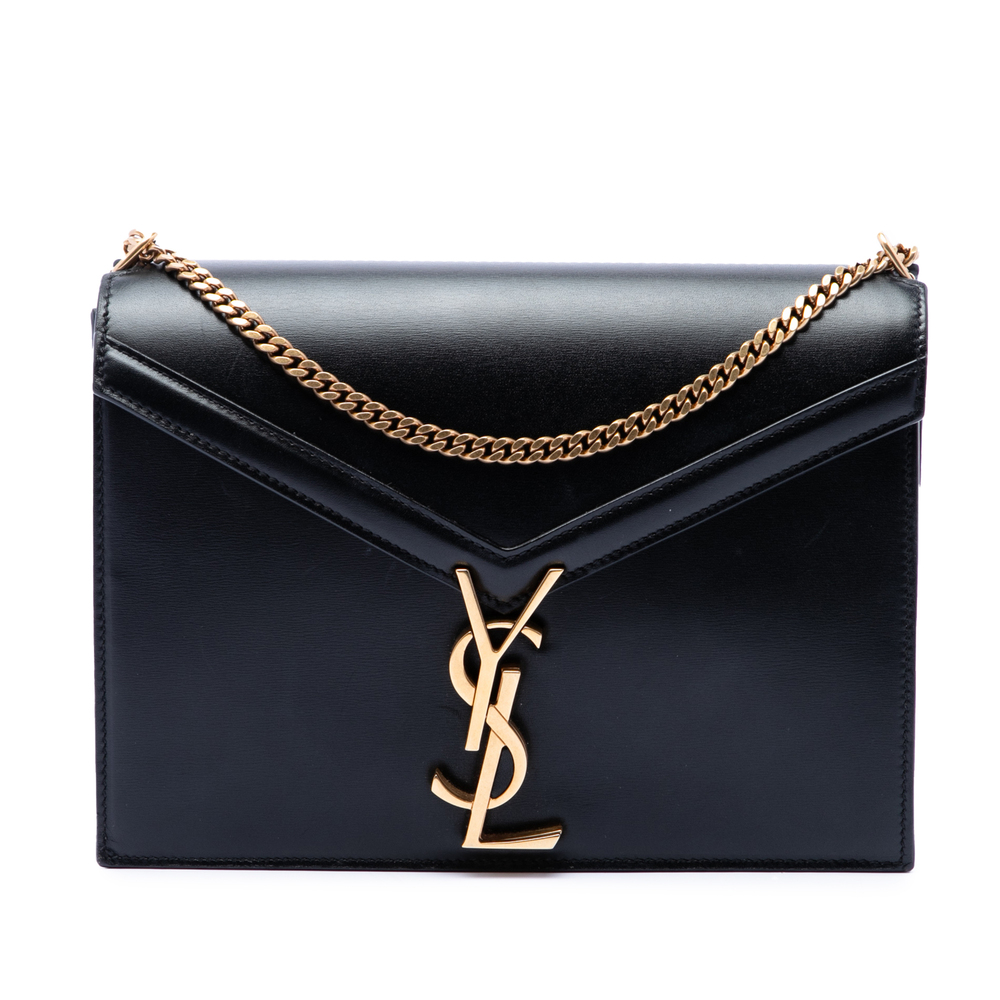 Pre-Loved Saint Laurent Smooth Calfskin Monogram Cassandra Clasp Bag
